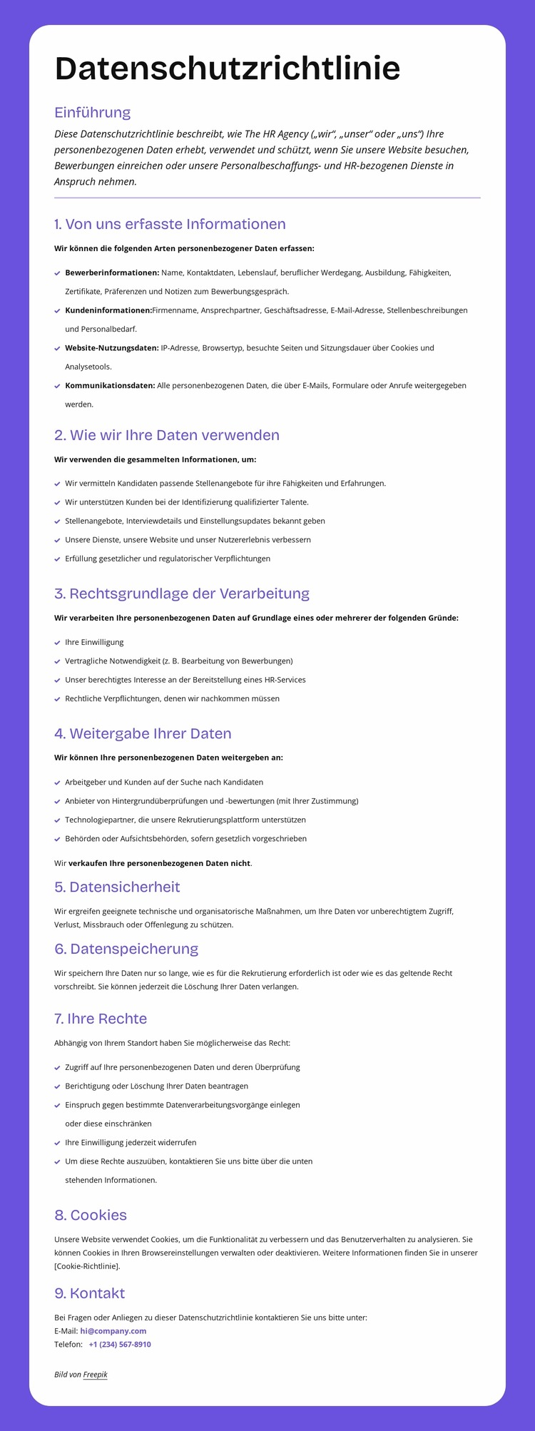 Datenschutz auf Unternehmensebene Joomla Vorlage