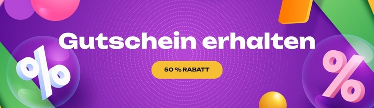 Promo-Codes freischalten Website-Vorlage