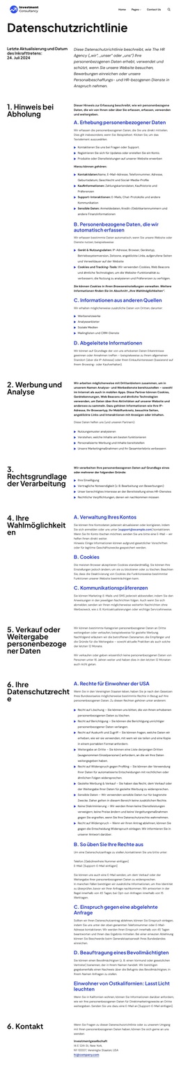 Datenschutzrichtlinie WordPress-Themes