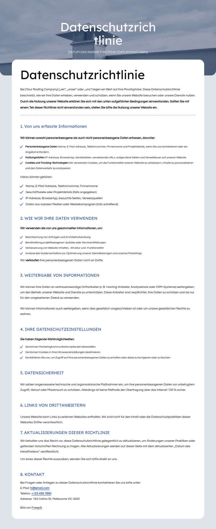 Wir respektieren Ihre Privatsphäre WordPress-Theme