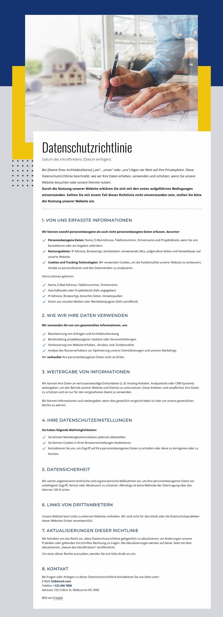 Ihre Daten, Ihre Rechte Landing Page