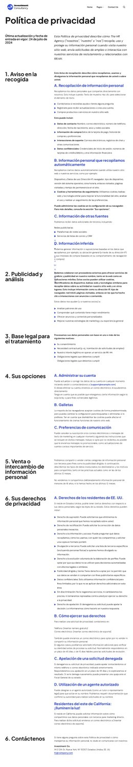 Política De Privacidad