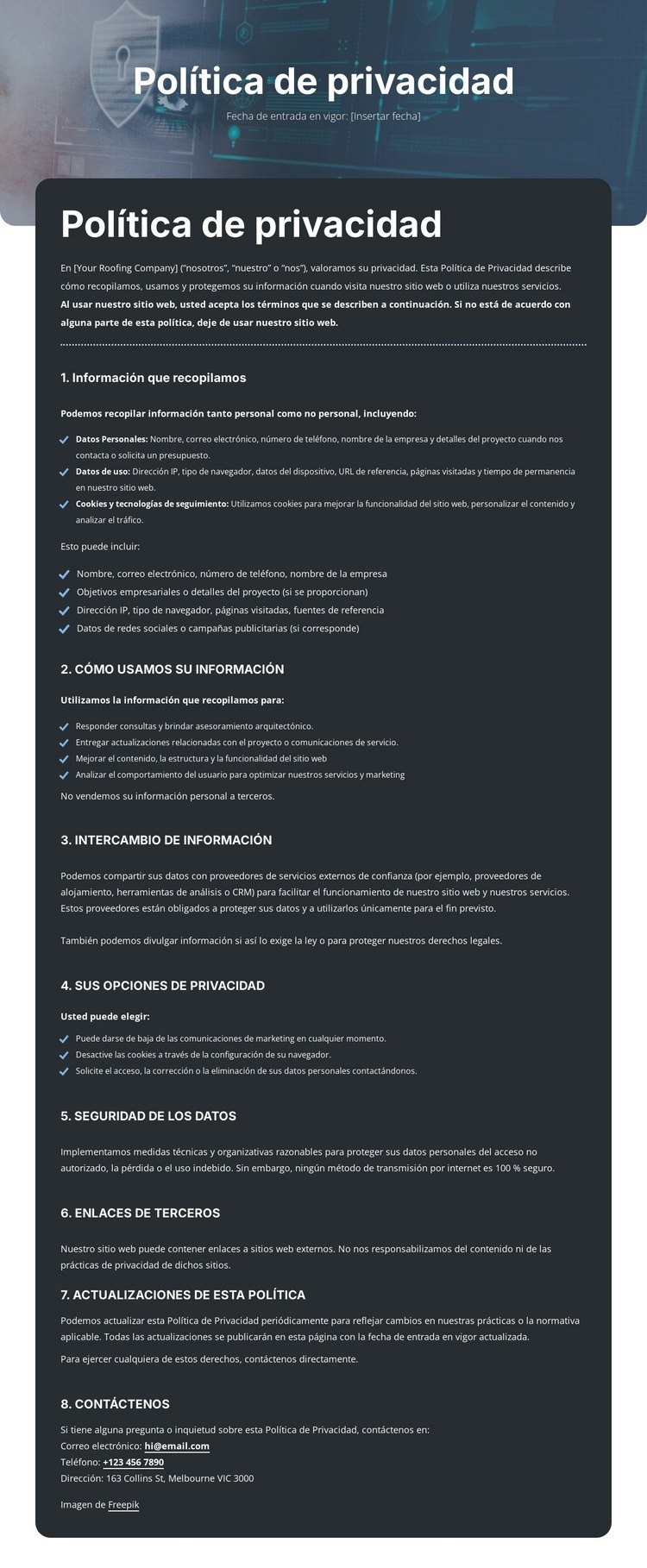 Confidencialidad en la que puede confiar Diseño de páginas web