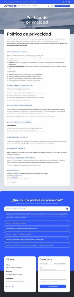 Nuestro compromiso con su privacidad Maquetas de sitios web