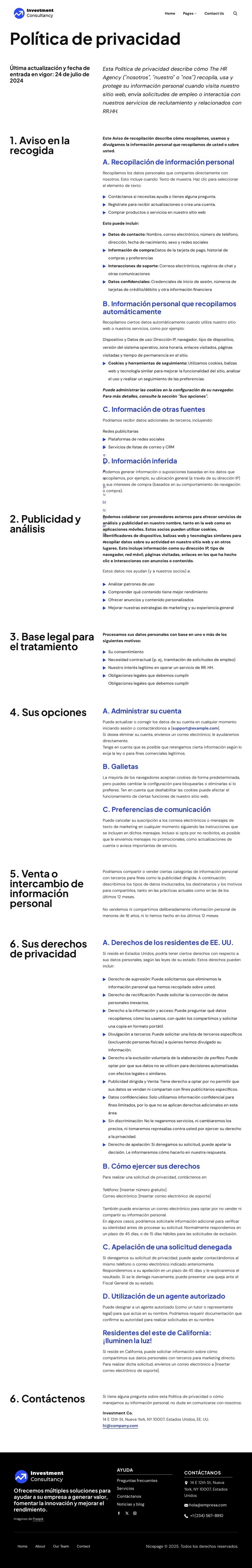 Tu confianza, nuestra responsabilidad Plantilla HTML5