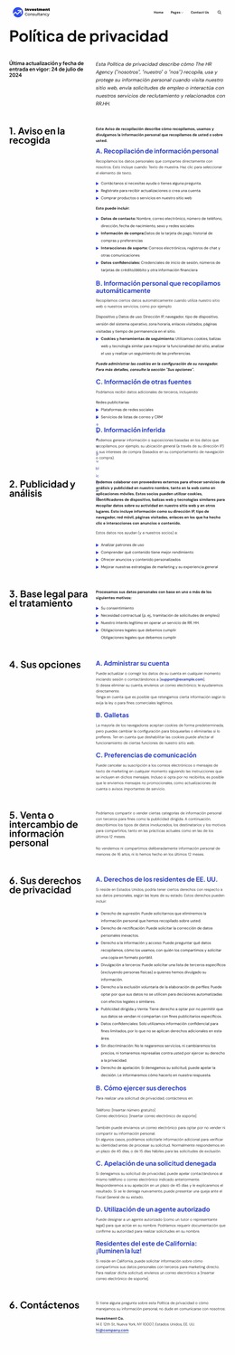 Política De Privacidad