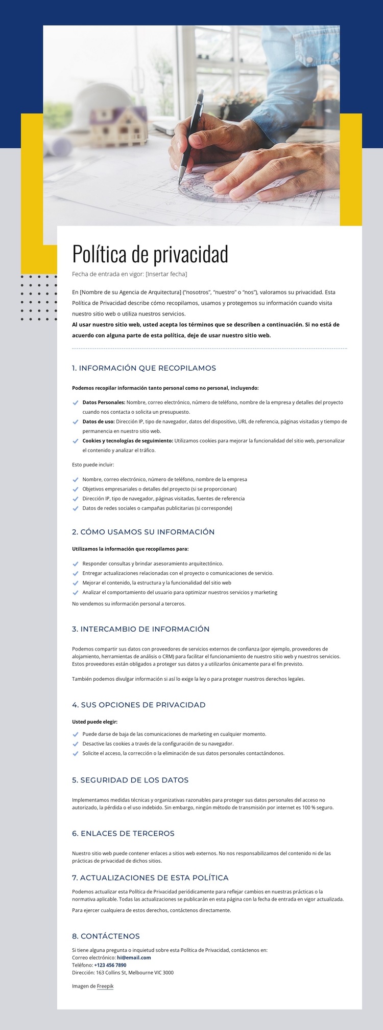 Tus datos, tus derechos Plantilla de sitio web