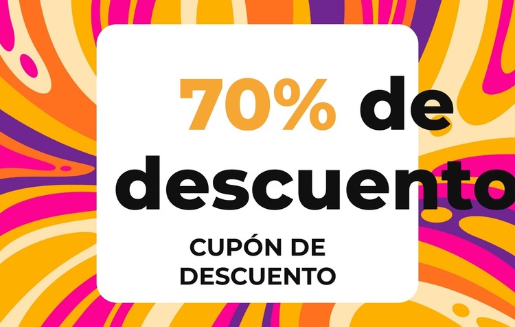 Ofertas de cupones exclusivos Plantilla de sitio web