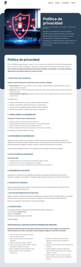 La Privacidad Es Importante Para Nuestros Clientes - Tema Sencillo De WordPress