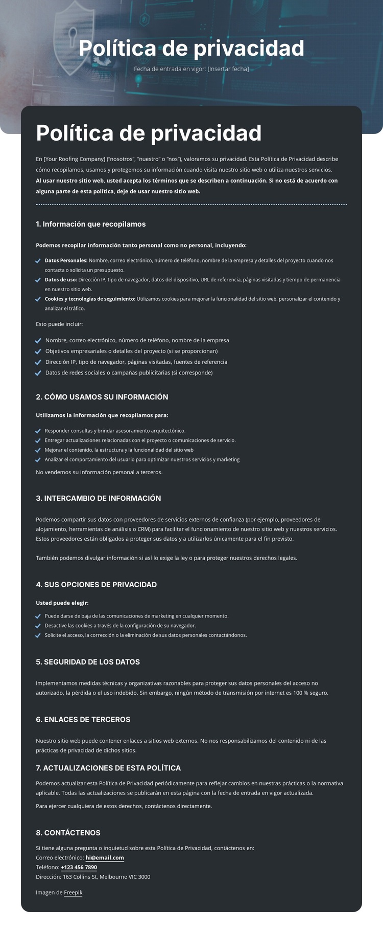 Confidencialidad en la que puede confiar Tema de WordPress