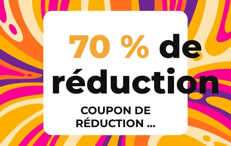 Offres de coupons exclusives Maquette de site Web