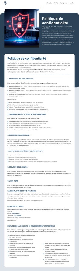 La Confidentialité Est Importante Pour Nos Clients – Modèle De Site Web Gratuit