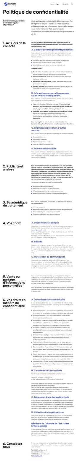 Politique De Confidentialité