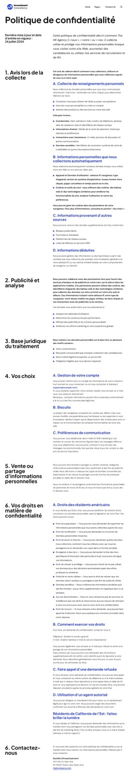Politique De Confidentialité