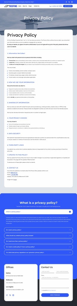 Our commitment to your privacy - Html Code Example by Nicepage