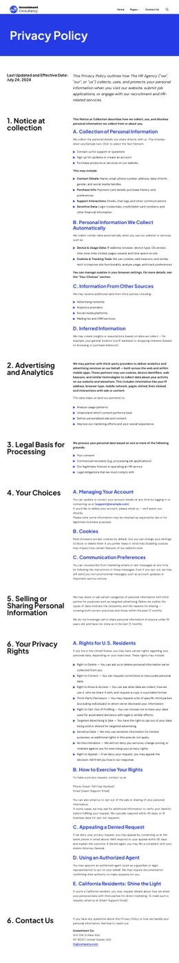 Privacy Policy - Creative Multipurpose Html Code