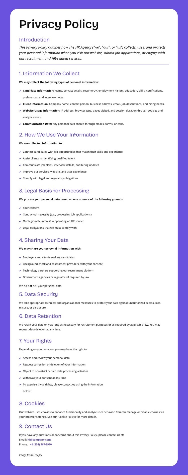 Enterprise-level privacy protection Html Code Example