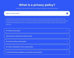 What Is A Privacy Policy - HTML Page Template