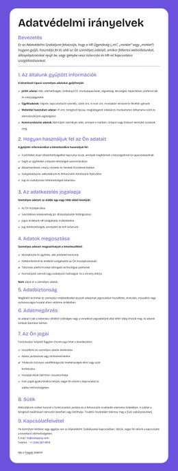 Vállalati Szintű Adatvédelem Weboldal Tervezés