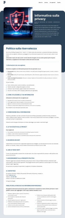 La Privacy È Importante Per I Nostri Clienti - Progettazione Di Siti Web Reattivi