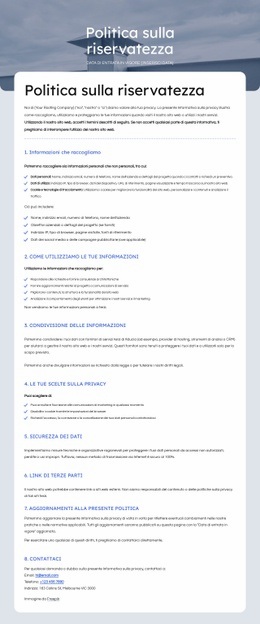 Rispettiamo La Tua Privacy