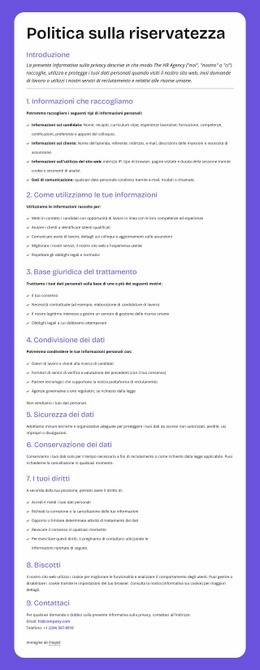 Protezione Della Privacy A Livello Aziendale Modello