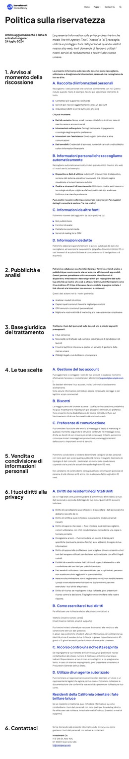 Politica Sulla Riservatezza