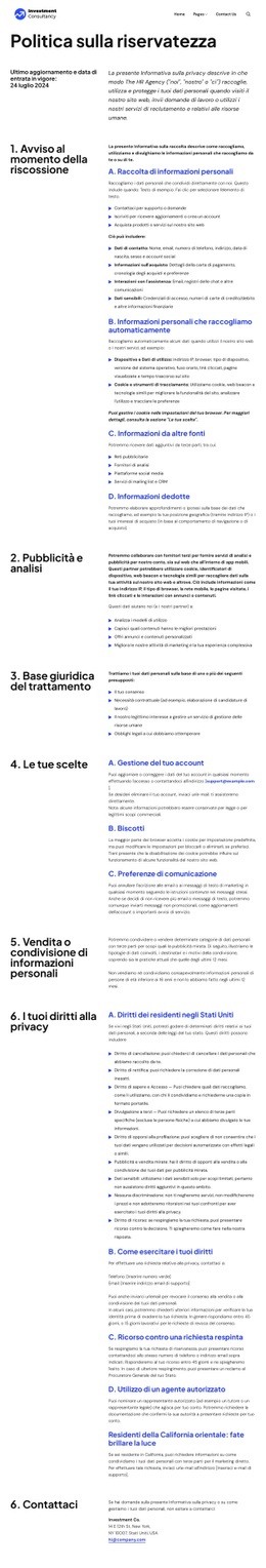 Politica Sulla Riservatezza