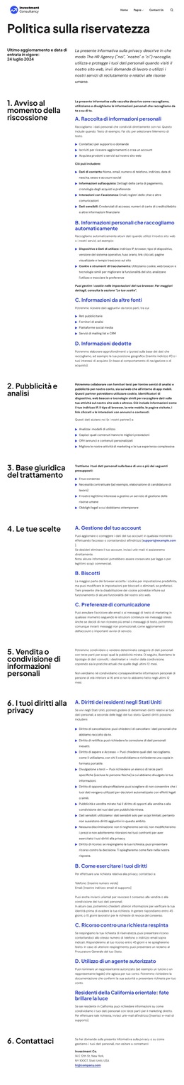Politica Sulla Riservatezza