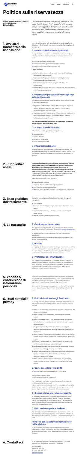 Politica Sulla Riservatezza