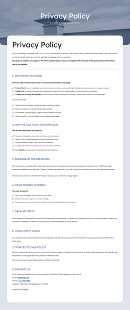 We Respect Your Privacy - Joomla Template Free Download