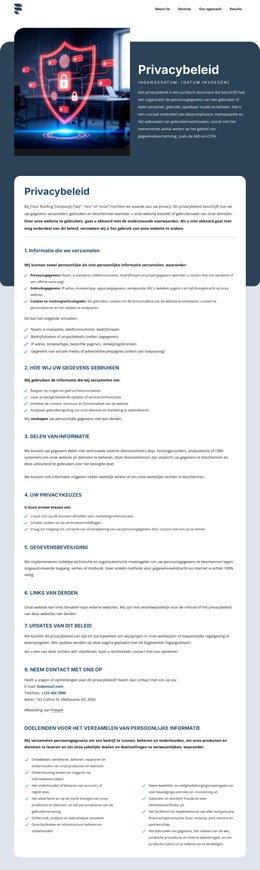 Privacy Is Belangrijk Voor Onze Klanten - Responsief WordPress-Thema