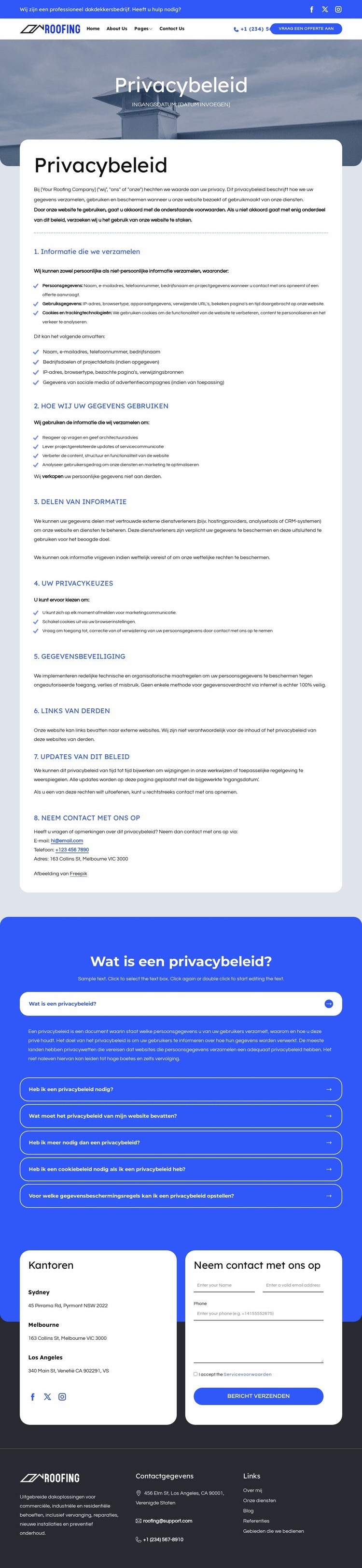 Onze toewijding aan uw privacy Website ontwerp