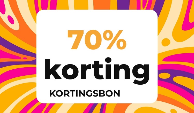 Exclusieve couponaanbiedingen Website sjabloon