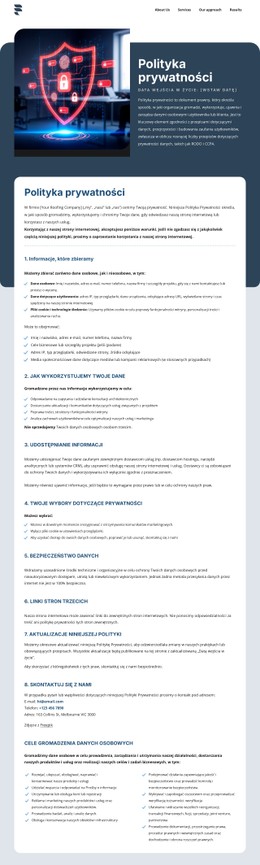 Prywatność Ma Znaczenie Dla Naszych Klientów Darmowy Szablon