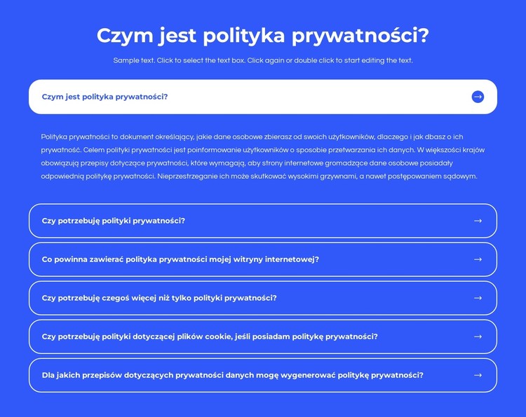 Czym jest polityka prywatności Szablon CSS