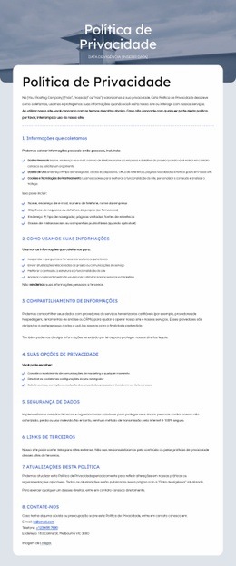 Nós Respeitamos Sua Privacidade