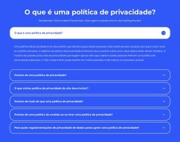 O Que É Uma Política De Privacidade Modelo HTML5