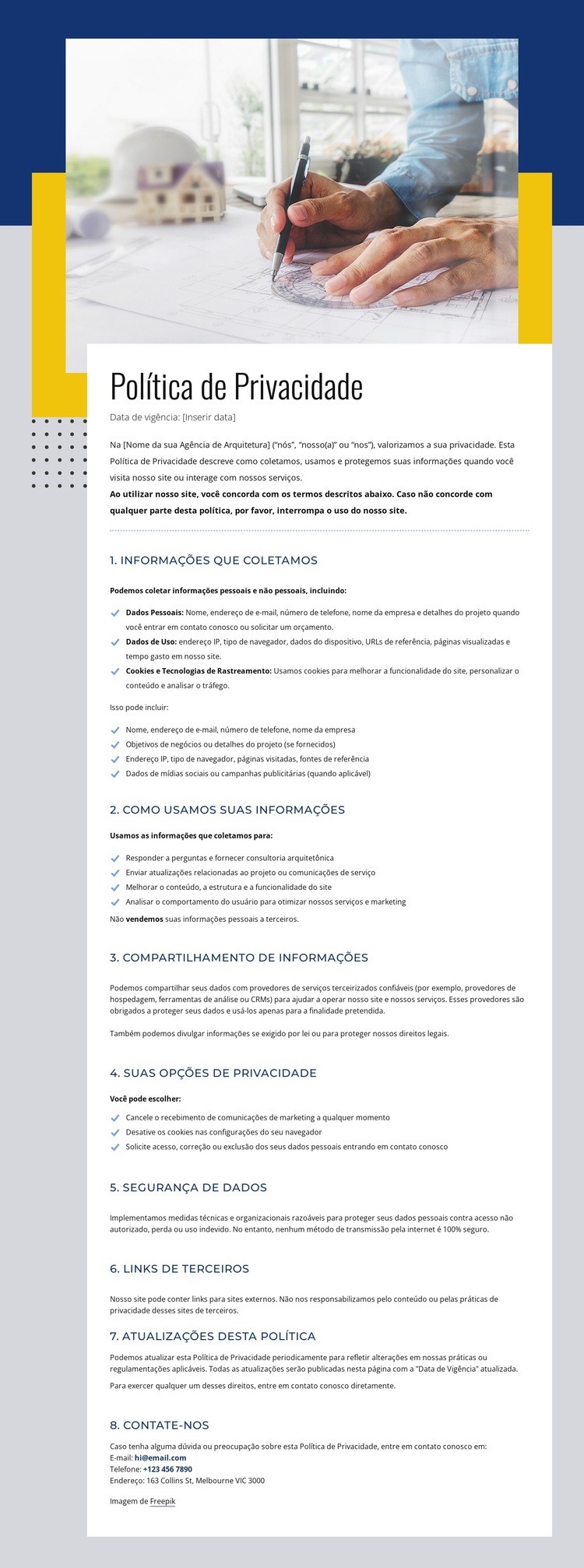 Seus dados, seus direitos Modelo HTML5