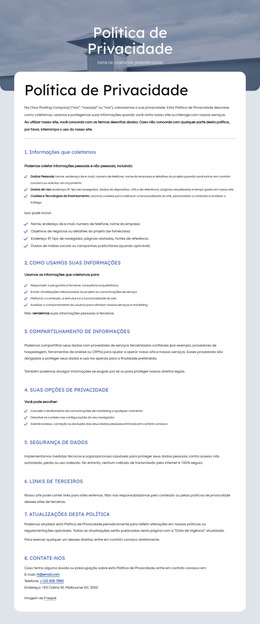 Nós Respeitamos Sua Privacidade