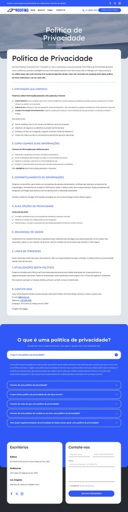 Nosso compromisso com sua privacidade Landing Pages