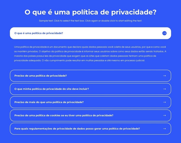 O que é uma política de privacidade Landing Page