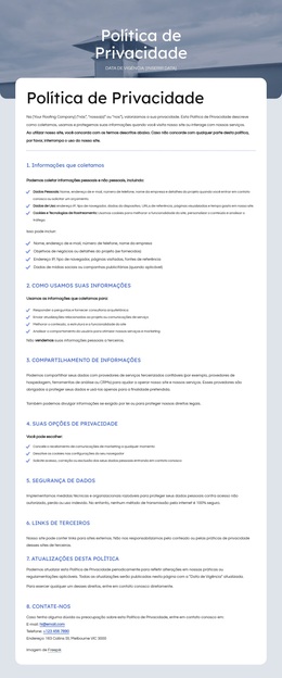 Nós Respeitamos Sua Privacidade