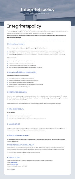 Vi Respekterar Din Integritet