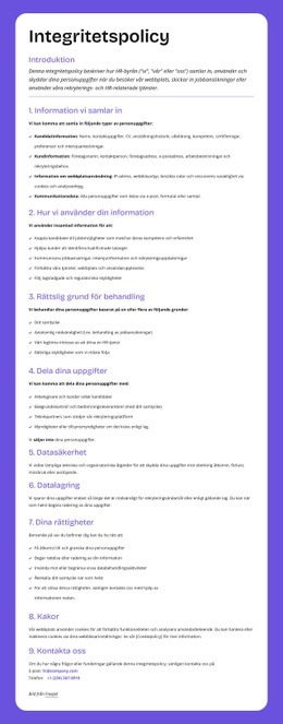 Integritetsskydd På Företagsnivå