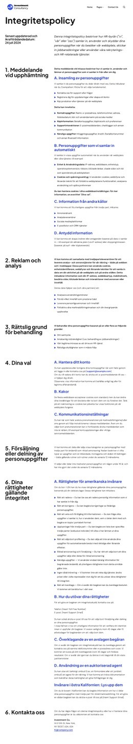 Integritetspolicy