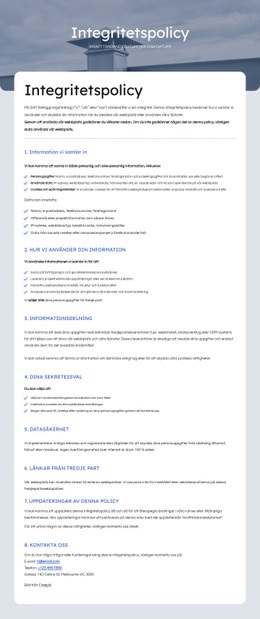 Vi Respekterar Din Integritet