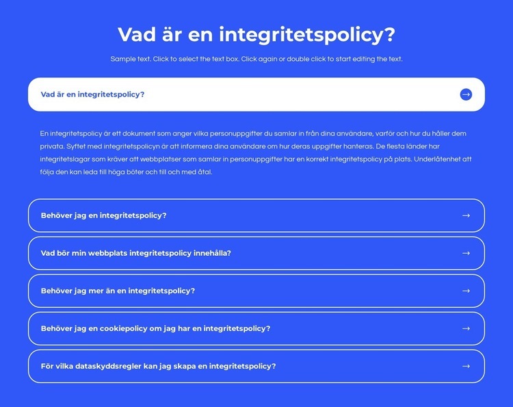 Vad är en integritetspolicy Mall