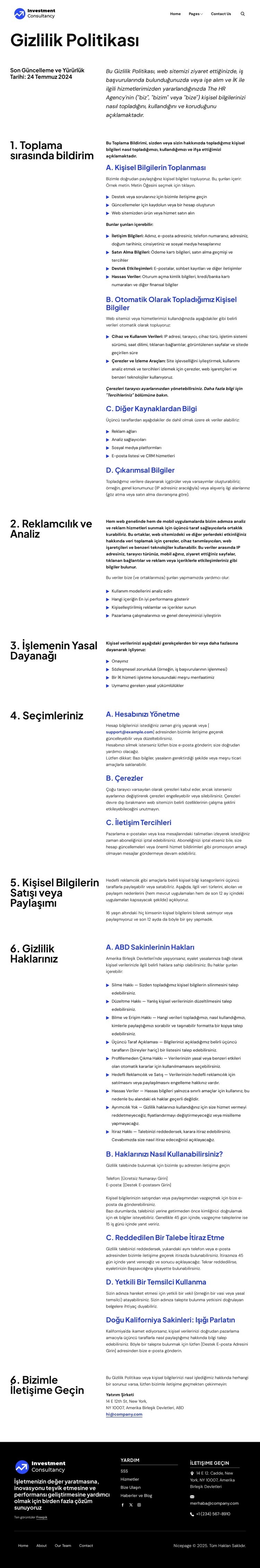 Güveniniz, sorumluluğumuz Şablon