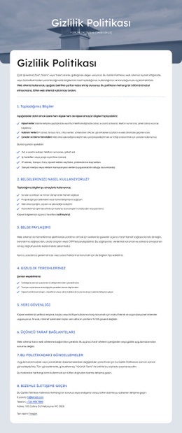 Gizliliğinize Saygı Duyuyoruz